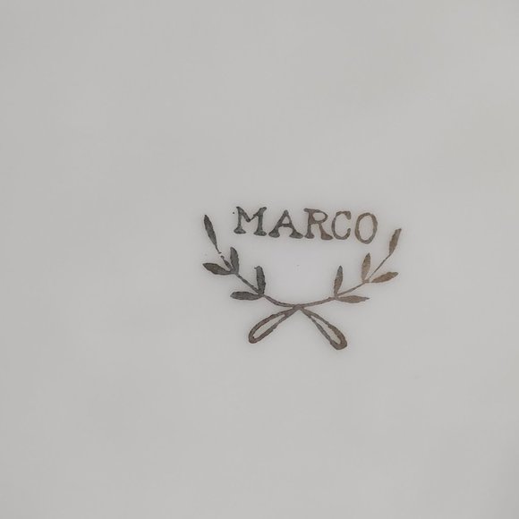 1950s Marco Porcelain Candy/Nut Dish With Scallop Gold Gilt Trim and Pink Flower - Picture 7 of 8